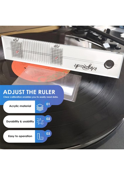 Mayrecords Lp Vinil Kartuş Iğne Azimut Telafisi Açı/kalibrasyon Ölçer Ayar Cetveli Fonograf Için (Yurt Dışından) indirimleri