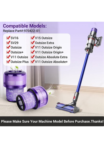 Dyson SV16, SV29, Outsize, V11 Outsize Için Filtre Yedek Parçaları (Yurt Dışından) fırsatları