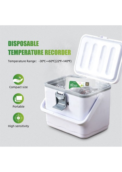 60 Günlük USB Sıcaklık Veri Kaydedici -30 ℃-+60 ℃ Uygulamalı Raporlama IP67 Tek Kullanımlık Yüksek Hassasiyetli Uyarılı Kaydedici (Yurt Dışından) fırsatları