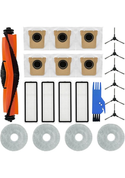 Xiaomi X20 Max, X20 Pro Robot Süpürge Ana Yan Fırça Hepa Filtre Paspas Bezi Toz Torbaları (Yurt Dışından)