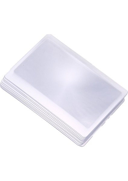 10X Cep Büyüteci / Büyüteç Harita / Büyüteç / Okuma Yardımcısı Kredi Kartı Formatı 3 Kat Yakınlaştırma Şeffaf (Yurt Dışından)