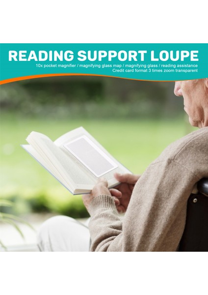 10X Cep Büyüteci / Büyüteç Harita / Büyüteç / Okuma Yardımcısı Kredi Kartı Formatı 3 Kat Yakınlaştırma Şeffaf (Yurt Dışından) fırsatları