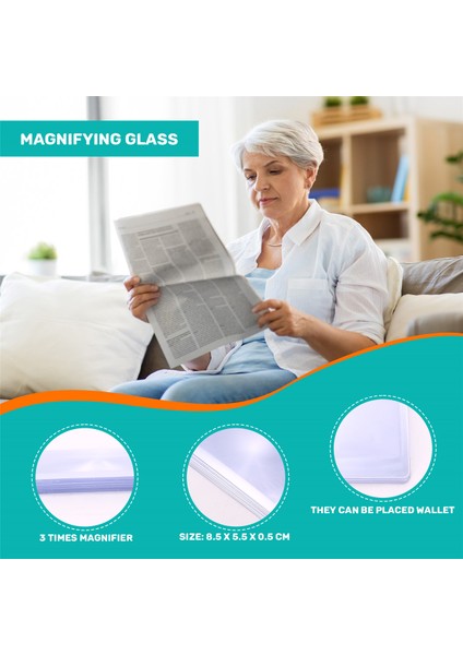 10X Cep Büyüteci / Büyüteç Harita / Büyüteç / Okuma Yardımcısı Kredi Kartı Formatı 3 Kat Yakınlaştırma Şeffaf (Yurt Dışından) indirimleri