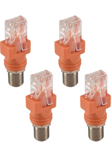 Koaksiyel Ethernet Adaptörü, 4 Paket Koaksiyel Rf F Dişi - RJ45 Erkek Dönüştürücü, Hat Test Cihazı Için (Yurt Dışından) fiyatları