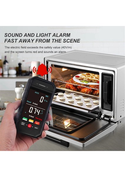 ET925PRO Elektromanyetik Radyasyon Test Cihazı Büyük Renkli Ekran 40V/M Alarm Eşiği Ses Işık Uyarı Güvenlik Monitörü (Yurt Dışından) fırsatları