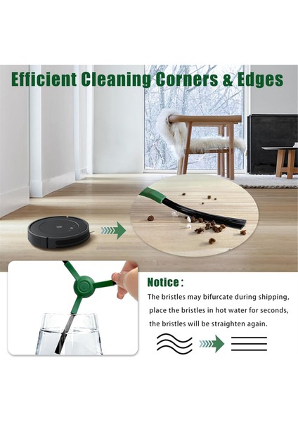 Irobot Roomba Combo ve Vac Essential Serisi Için 10'lu Paket Yan Fırçalar, Q0120 Y0140 Q0520 Q011 Y0110 Robot Süpürge (Yurt Dışından) fırsatları
