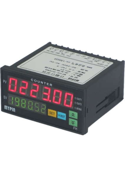 Mypın Sayacı Mini Uzunluk Parti Ölçer 1 Ön Ayarlı Röle Çıkışı Sayım Ölçer Pratik Uzunluk Ölçer 90-260V Ac/dc Saat Makinesi (Yurt Dışından)