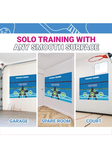 Pickleball Antrenman Duvar Çıkartmaları Pickleball Dink Pad Antrenman Tahtası Posteri Rebounder Antrenman Yardımı (Yurt Dışından) fırsatları