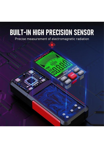 Habotest Emf Ölçer, 3'ü 1 Arada Emf Dedektörü Elektromanyetik Alan Radyasyon Dedektörü Ef, Mf, Rf, Wifi Sinyali, Ev Için Emf Okuyucu (Yurt Dışından) fiyatları