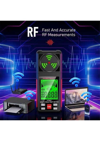 Habotest Emf Ölçer, 3'ü 1 Arada Emf Dedektörü Elektromanyetik Alan Radyasyon Dedektörü Ef, Mf, Rf, Wifi Sinyali, Ev Için Emf Okuyucu (Yurt Dışından) fırsatları