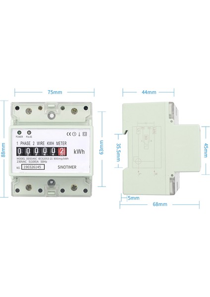 Elektrik Tek Fazlı Iki Kablolu Ac 220V 100A Enerji Ölçer Kwh Sayacı Tüketim Analog Elektrik Wattmetresi (A) (Yurt Dışından) fırsatları