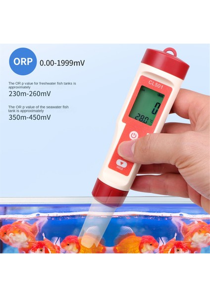 Klor Test Kalemi 5'i 1 Arada Su Kalitesi Test Cihazı Cl2 Sıcaklık Ph H2 Orp Akvaryum Yüzme Havuzu Ölçümü (Yurt Dışından) fırsatları