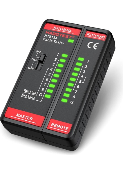 Habotest HT812A Ağ Kablosu Test Cihazı, CAT5/CAT5E/CAT6/CAT6A, Utp/stp Ağ Test Aracı Için Kablo Telefon Hattı Süreklilik Testi (Yurt Dışından)