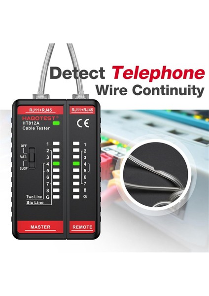 Habotest HT812A Ağ Kablosu Test Cihazı, CAT5/CAT5E/CAT6/CAT6A, Utp/stp Ağ Test Aracı Için Kablo Telefon Hattı Süreklilik Testi (Yurt Dışından) indirimleri