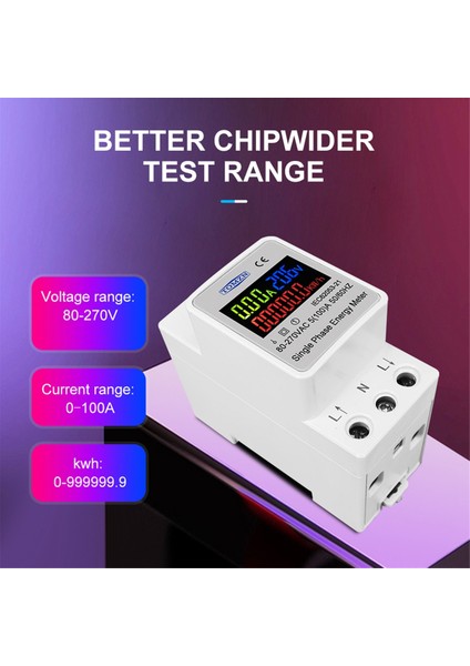 Tomzn 3'ü 1 Arada Din Ray Ac 110V 220V 100A Voltaj Akım Kwh Elektrik Enerjisi Monitör Ölçer Volt Amp Voltmetre Ampermetre Wattmetre (Yurt Dışından) fırsatları