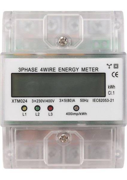 3 Fazlı 4 Kablolu Enerji Ölçer 220/380V 5-80A Enerji Tüketimi Kwh Ölçer Dın Ray Montajı Dijital Güç Ölçer (Yurt Dışından) fiyatları
