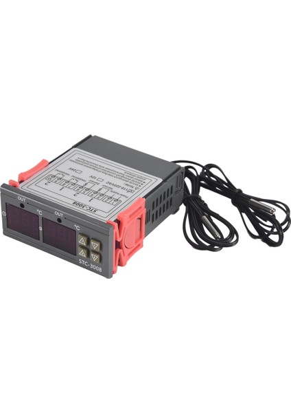 Dijital Termostat Sıcaklık Kontrol Cihazı STC-3008 Termometre Sensörü Higrometre 12V 24V 220V (Yurt Dışından)