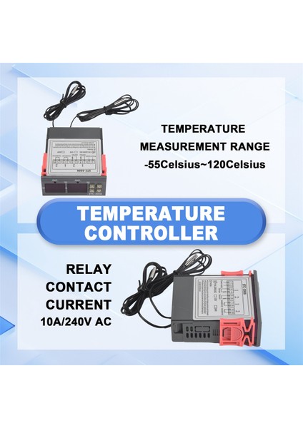 Dijital Termostat Sıcaklık Kontrol Cihazı STC-3008 Termometre Sensörü Higrometre 12V 24V 220V (Yurt Dışından) indirimleri