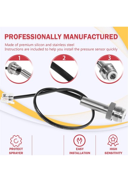 704492 Darbeli 440, 540, 640, 740, 840 Serisi Püskürtücüler Için Havasız Püskürtücü Basınç Dönüştürücü Sensörü (Yurt Dışından) fırsatları