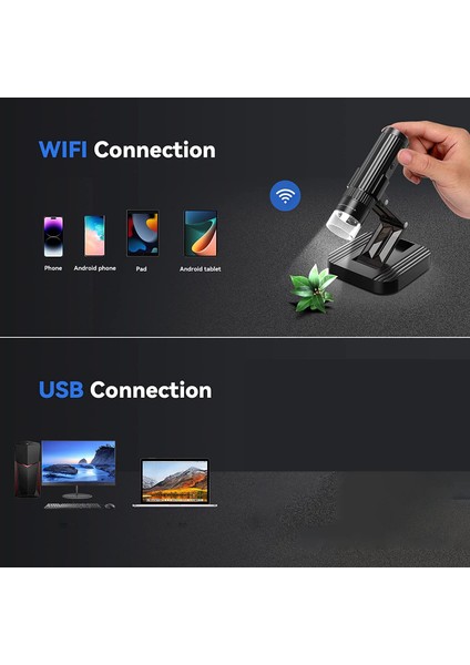 Kablosuz Dijital Mikroskop 50X-1000X Büyütme Wifi USB Elde Taşınabilir Mini Mikroskop Kamera Madeni Para Büyüteci (Yurt Dışından) indirimleri