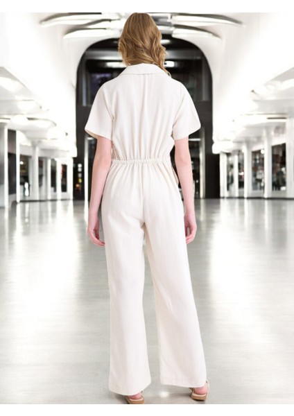 Yazlık Rahat Kısa Kollu Keten Tulum fiyatları