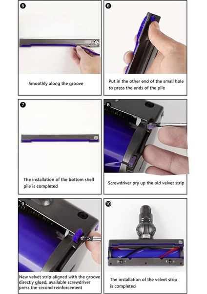 Dyson V6 V7 V8 V10 V11 Elektrikli Süpürgeler Için Yedek Yumuşak Kadife Şeritler - Temel Ev Aletleri Aksesuarları (Yurt Dışından) modelleri