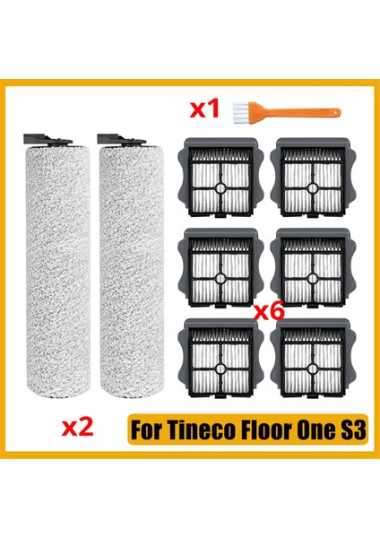 Tineco Ifloor 3/tineco Floor One S3 Kablosuz Islak Kuru Elektrikli Süpürge Yedek Silindir Fırça ve Filtre Kiti Uyumlu (Yurt Dışından)