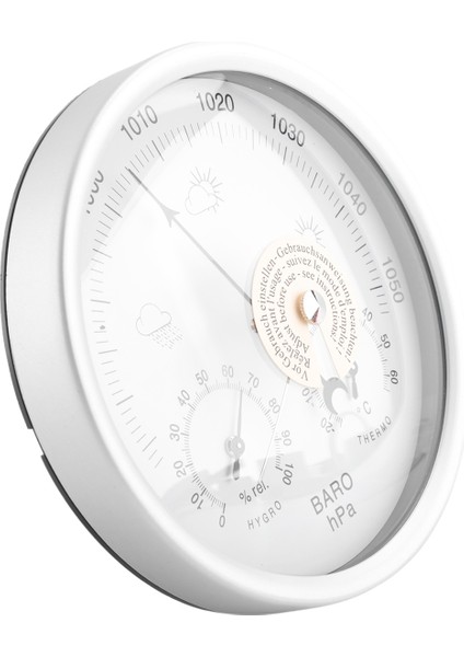 Dijital Iç Mekan Higrometresi Taşınabilir 3'ü 1 Arada Duvara Asılan Hava Termometresi Barometre Higrometre Ev Dekorasyonu 132MM Farklı Ortamlar Için Kullanım (Beyaz, Tek Beden) (Yurt Dışından) modelleri