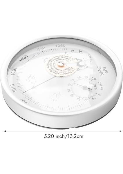Dijital Iç Mekan Higrometresi Taşınabilir 3'ü 1 Arada Duvara Asılan Hava Termometresi Barometre Higrometre Ev Dekorasyonu 132MM Farklı Ortamlar Için Kullanım (Beyaz, Tek Beden) (Yurt Dışından) fırsatları