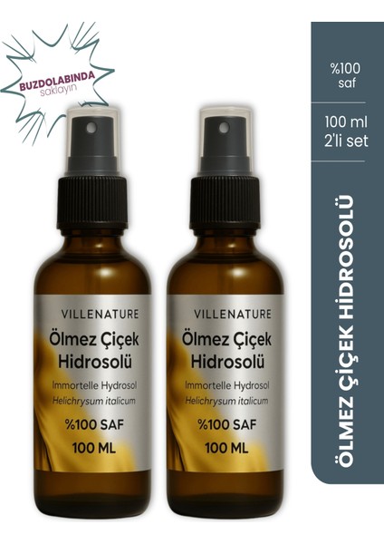 2'li Set Ölmez Çiçek Hidrosolü “ımmortelle Hydrosol” (Helichrysum Italicum) 100 ml