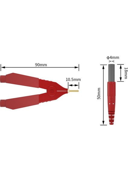 Kelvin Test Lcr Kablosu Alt Direnç 4 Kablolu 4 mm Fener Fiş Klipsi Orichalum Kaplama Kelvin Probları J.70075 (Yurt Dışından) fırsatları