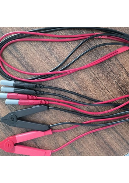 Kelvin Test Lcr Kablosu Alt Direnç 4 Kablolu 4 mm Fener Fiş Klipsi Orichalum Kaplama Kelvin Probları J.70075 (Yurt Dışından) indirimleri