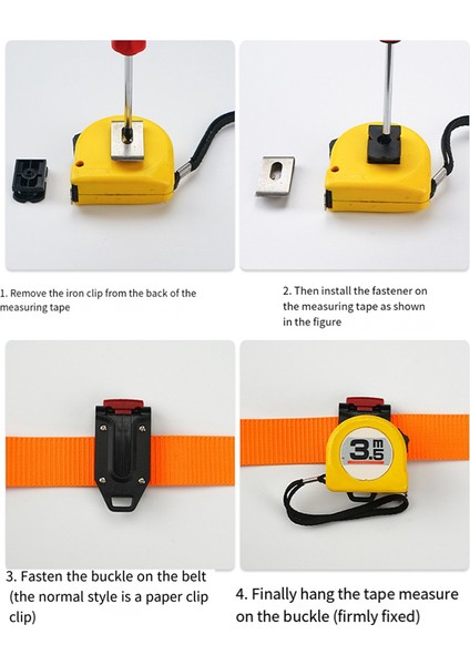 Mezura Askısı Otomatik Tokalı Ölçü Kalınlaştırılmış Kemer Klipsi Sabit Plastik Taşınabilir Alet Tutucu Klipsi (Yurt Dışından) fiyatları