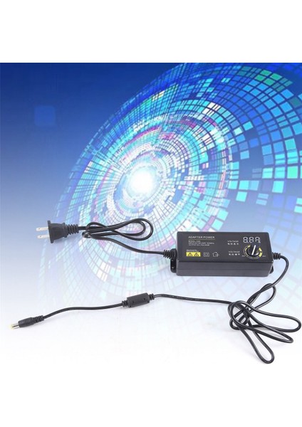 Ayarlanabilir Evrensel Kullanışlı Ekranlı 60W 3-36V Çok Işlevli Taşınabilir Voltaj Adaptörü Abd Fişi (Yurt Dışından)