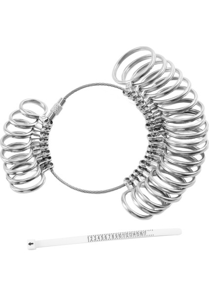 0-13 Yüzük Ölçer Ölçüm Aleti Seti Metal Yüzük Ölçerler Metal Yüzük Ölçerler Parmak Ölçer ve Yüzük Mandrel (Yurt Dışından) modelleri