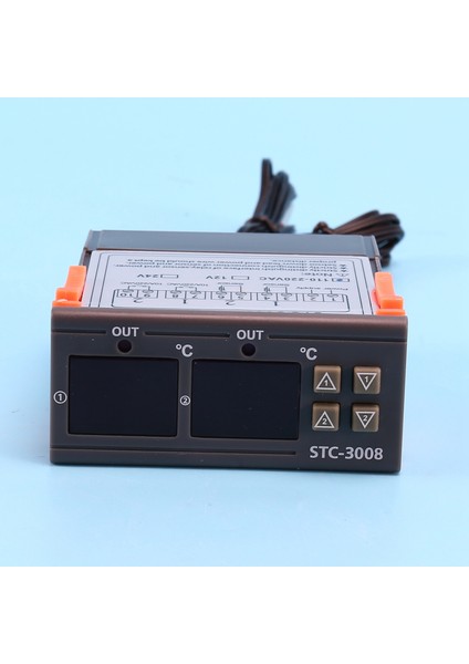 STC-3008 110-220V Çift Dijital Termostat Sıcaklık Kontrol Cihazı Kuluçka Makinesi Termostat Higrometre Nem Alma Cihazı Humidistat (Yurt Dışından) indirimleri