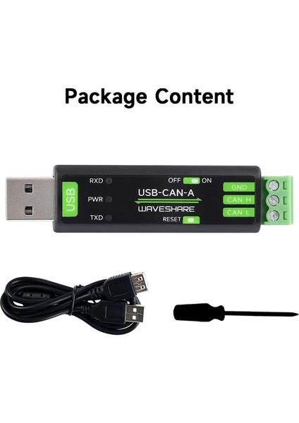 Waveshare USB - Can Adaptör Analizörü Model A, STM32 Çip Çözümü, Çoklu Çalışma Modları, Çoklu Sistem Uyumlu (Yurt Dışından) fiyatları