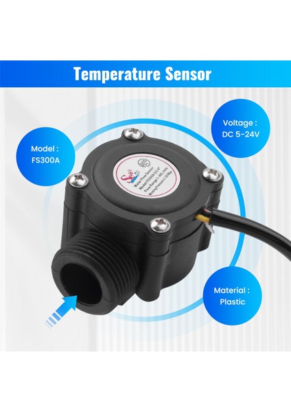 1-60L/DAK Dc 5-24V Hall Etkili Su Akış Sensörü Sayacı Metre FS300A (Yurt Dışından) indirimleri