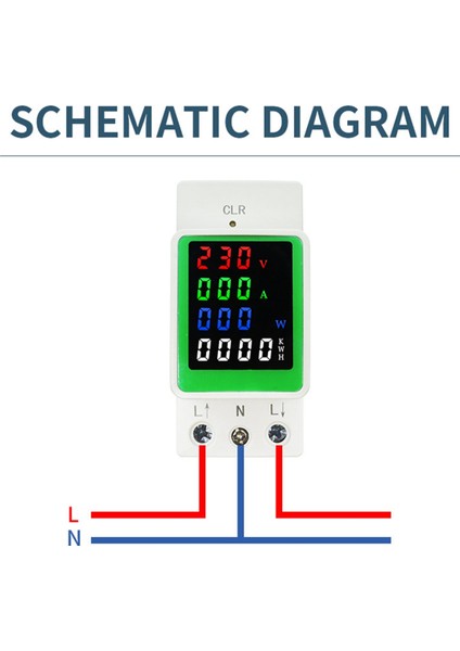 AC80-270V 110V 220V 100A Voltaj Akım Kwh Elektrik Enerjisi Monitörü Metre Volt Amp Voltmetre Ampermetre Wattmetre Din Rayı (Yurt Dışından)