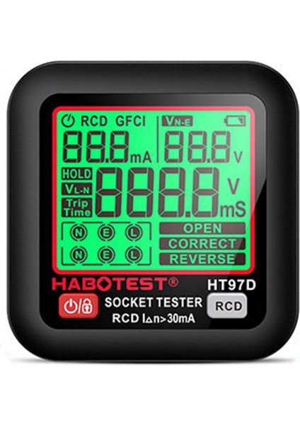 Habotest HT97 Dijital Priz Test Cihazı Akıllı Voltaj Dedektörü Priz Kontrol Cihazı Ab Fişi (Yurt Dışından) fırsatları