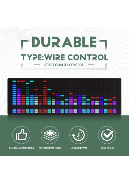 LED Müzik Spektrum Ritim Işıkları Ses Sensörü 1624 Rgb Atmosfer Seviyesi Göstergesi Saat Göstergeli (Kablo Kontrolü) (Yurt Dışından) fırsatları