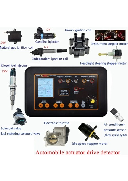 QDB-3A Otomotiv Ateşleme Bobini Test Cihazı Rölanti Adım Motoru Solenoid Valfi Enjektör Aktüatör Sürücüsü Araba Oksijen Test Cihazı (Yurt Dışından) modelleri