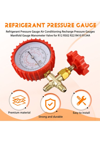 Soğutucu Akışkan Basınç Göstergesi Klima Dolum Basınç Göstergeleri Manifold Ölçer Manometre Vanası R12 R502 R22 R410 R134A Için (Yurt Dışından) fırsatları