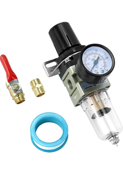 1/4 Inç Hava Kompresörü Filtre Regülatörü Kombinasyonu AW2000-02 - Pirinç Elemanlar, Maksimum 150 Psı Basınç, Kompakt Tasarım (Yurt Dışından) fiyatları