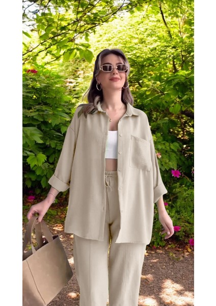 Yazlık Rahat Şık Keten Takım modelleri