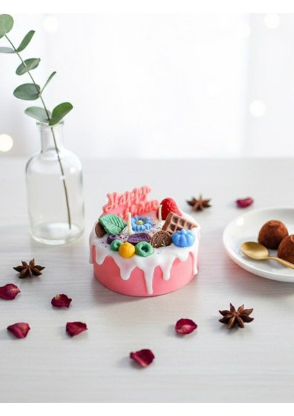 Happy Birhtday Pasta Mum , Doğum Günü Pasta Mum , Doğum Günü Hediyesi , Hediyelik Mum