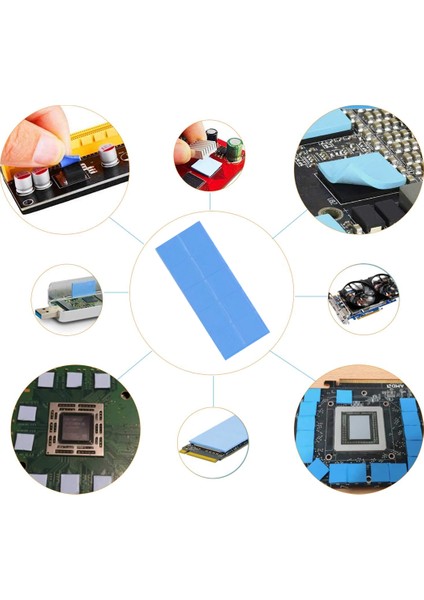 50 Adet M.2 SSD ve Chipset Soğutucu Termal Pad Ped 0.5MM*10MM*10MM fiyatları