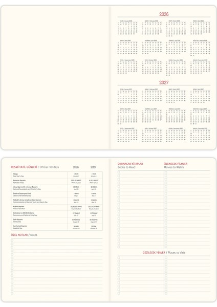 2026 Yılı 20X27 cm Keten Haftalık Planlayıcı Ajanda Siyah fırsatları