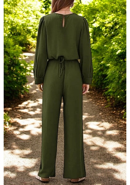 Yazlık Yüksek Bel Balon Kol Rahat Keten Takım fiyatları