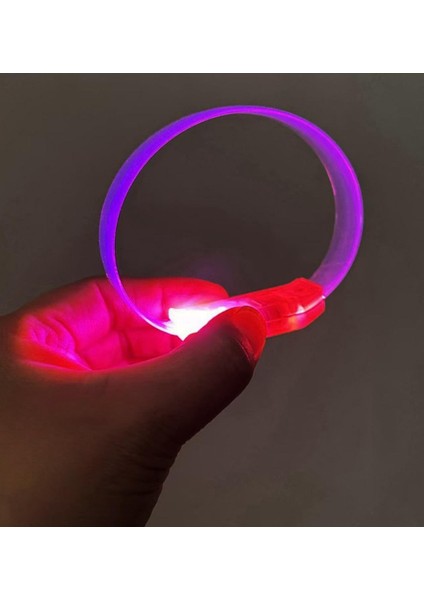 3 Modlu Pilli LED Işıklı Esnek Parti Bilekliği Pembe fırsatları